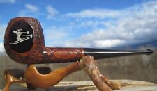 Snow Skier Real French Briar Made In France Sandblasted Estate Tobacco Pipe picture
