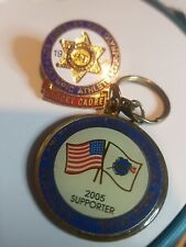 1984 LASD LOS ANGELES SHERIFF OFFICIAL USA ESCORT CADRE PIN And Keychain 2005 picture