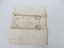 Antique Ephemera 1860 Original Poetry Calligraphy Letter Dan Evans  picture