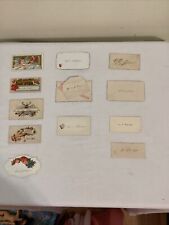 10 1880’S CALLING CARDS: HAND, FLORAL, BIRDS, & BUTTERFLY picture