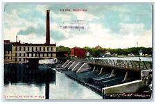 1912 Scene of Water, The Dam, Beloit Wisconsin WI Antique Posted Postcard picture