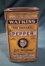 Vintage Watkins Pepper Tin 1/2 Pound (Great ole Patina) picture