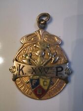 ANTIQUE F C B PYTHIAN VETERAN MEDAL - GOLD FILLED - DATED 1898 - 9g TW - SC-8 picture