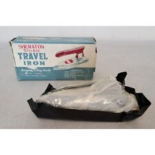 *RARE* SHERATON 5th Ave TRAVEL IRON with BOX Folding Handle Vintage picture