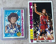 Bill Walton 1974 topps #39 & Topps #57 1976-1977 autographed picture