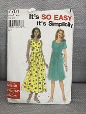 Simplicity Sewing Patter 7701 Dress Size 8-14 Cut at 14 picture