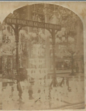 1876 Centennial Expo, New England Glass Company Exhibit.   Stereoview Photo picture