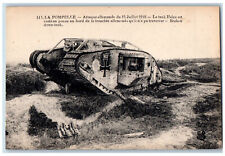 France Postcard Heinz Tank Broken Down in German Trench 1918 WW1 Unposted picture