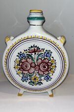 Vintage Modra Ceramic Flask Decanter Decoration Handmade Czechoslovakia picture