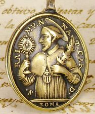 Antique 18th Century Saint Raymond Nonnatus Peter Nolasco Bronze Medal picture