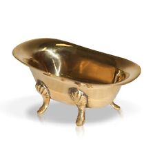 Brass Vintage Golden Soap Dish Miniature Tub Style Tray for Bathroom Counter picture