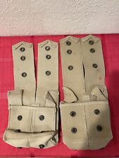 Authentic Israeli Defense Force Double Grenade Pouch - Tan Canvas - Dated 1975 picture