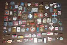 Big Lot 86 Soviet USSR Vintage medals and pin badges - 100% Original picture