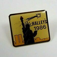 Vintage Halley's Liberty 1986 Enamel Lapel Pin Hat Pin picture