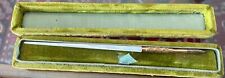 Antique Victorian Signed Solid Gold Nib & Mother Of Pearl Dip Pen in case picture