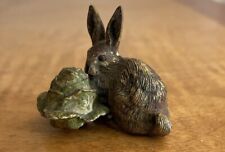 Vienna Bronze Cold Painted Rabbit Cabbage Lettuce picture