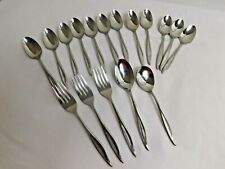 J3 - Reed & Barton Silver Co.  Evening Mood Stainless Flatware 17pc Lot picture
