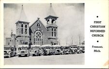 Fremont Michigan MI First Christian Reformed Church Vintage Postcard L56 picture