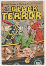 THE BLACK TERROR #26 WWII SUPER-HERO 1949 GEORGE TUSKA ALEX SCHOMBURG -C picture
