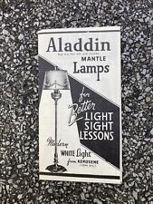 Vintage Aladdin Kerosene Mantle Lamp Model manual brochure, Booklet Only picture