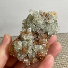 Natural orange aragonite crystals are very beautiful mineral specimens 110g h014 picture