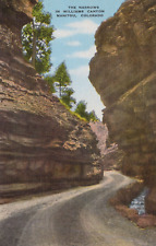 The Narrows In Williams Canyon Manitou Colorado Linen Vintage Post Card picture