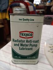 Vintage Texaco Radiator Anti-rust And Water Pump Lubricant 1968 Oil Can Full NOS picture