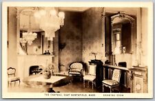 East Northfield Massachusetts 1930 RPPC Real Photo Postcard Chateau Drawing Room picture