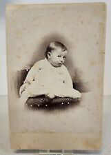 Antique 1887 Large Victorian BABY BOY - MARK SMITH Photo Cabinet Card picture