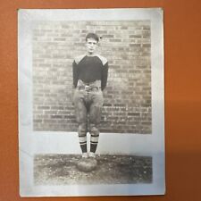 VINTAGE PHOTO Football Player In Uniform With Ball Handsome Original Snapshot picture
