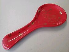 American Atelier Porcelain Spoon Rest Red Merry Christmas 10