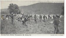 MT. GRETNA PA. SOLDIERS ENCAMPMENT, ERECTING TENTS 1906... picture