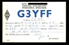 1 x QSL Card Radio UK G3YFF 1969 Heston Hownslow Middlesex ≠ A535 picture