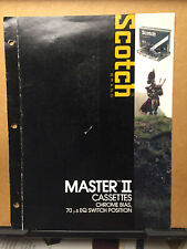 Vtg 3M Scotch Brand Brochure Master II Cassette Tapes 1975 picture