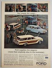 1963 Print Ad Ford Station Wagons Compact, Middle, Full Size & Club Wagon Van  picture