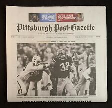 Pittsburgh Post-Gazette Newspaper Franco Harris Steelers Memorial Issue NFL picture