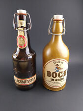 Vintage Beer Bottles w Stoppers Altenmunster and Fiedlers Bock Im Stein 1970s picture