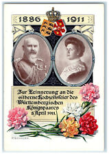 1911 To Commemorate Silver Wedding of Wurttemberg Royal Couple Postcard picture