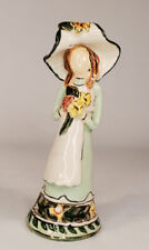 Heather Goldmine Blue Sky Girl Green Dress With Flowers 2002 Ceramic picture