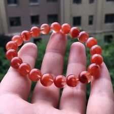 9mm Natural Red Rabbit Rutilated Quartz Crystal Round Bead  Bracelet picture