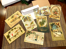 LOT #6 EIGHT Christmas Holiday Postcard Lot Glitter picture