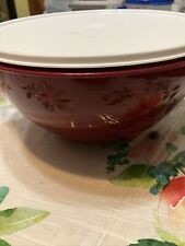 ✅ Brand New Tupperware Thatsa Medium Bowl Set 19- cup On Burgundy picture