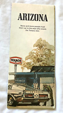 Vintage 1973 Texaco Arizona Road Map Phoenix Tucson Lake Mead Muscle Car Art picture