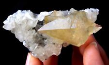 53g Natural Perfect Dipyramidal Yellow Calcite CLUSTER Mineral Specimen/ China picture