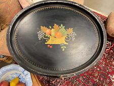 Antique Tole Tray with Hand Painted Motif picture