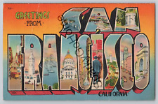 GREETINGS FROM San Francisco, CA Posted 1940 Crease picture