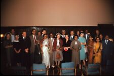 1960s Tagore Society Houston Meeting Men Women Group Photo Vintage 35mm Slide picture