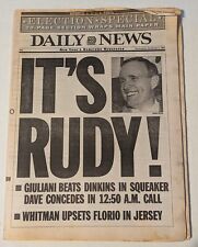 NY Daily Daily News 11/3/1993 Complete Newspaper - Rudy Giuliani wins NYC Mayor picture