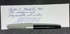 Vintage 1969 Parker 51 Mark lll Fountain Pen, 14k Medium Nib, Great writer picture