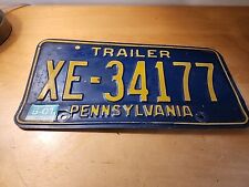 2000 2001  Pennsylvania State License Plate XE-34177 Trailer License Plate picture